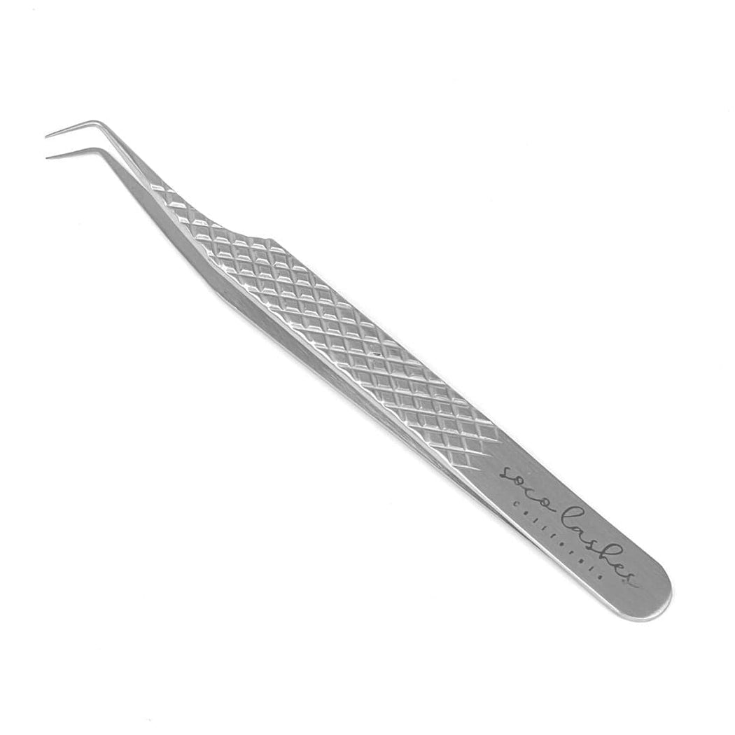 SoCo Lashes SINGLE Silver Tweezer - 85°