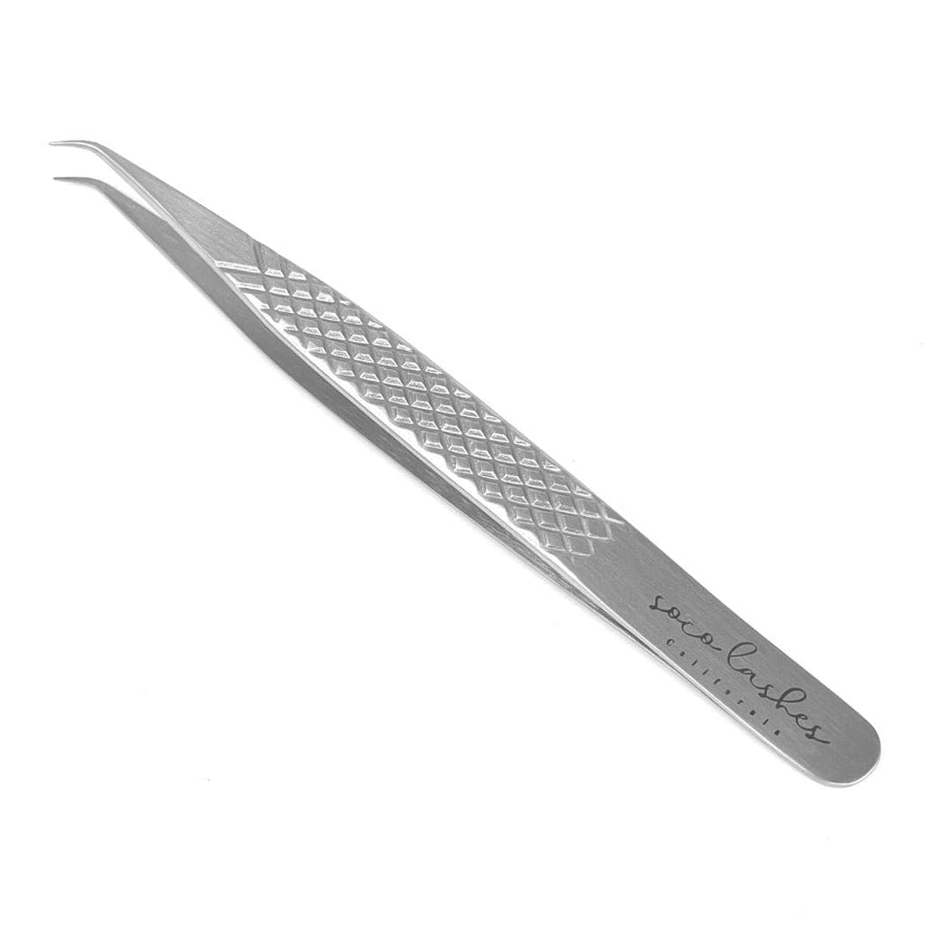 SoCo Lashes SINGLE Silver Tweezer - Petite J Crane