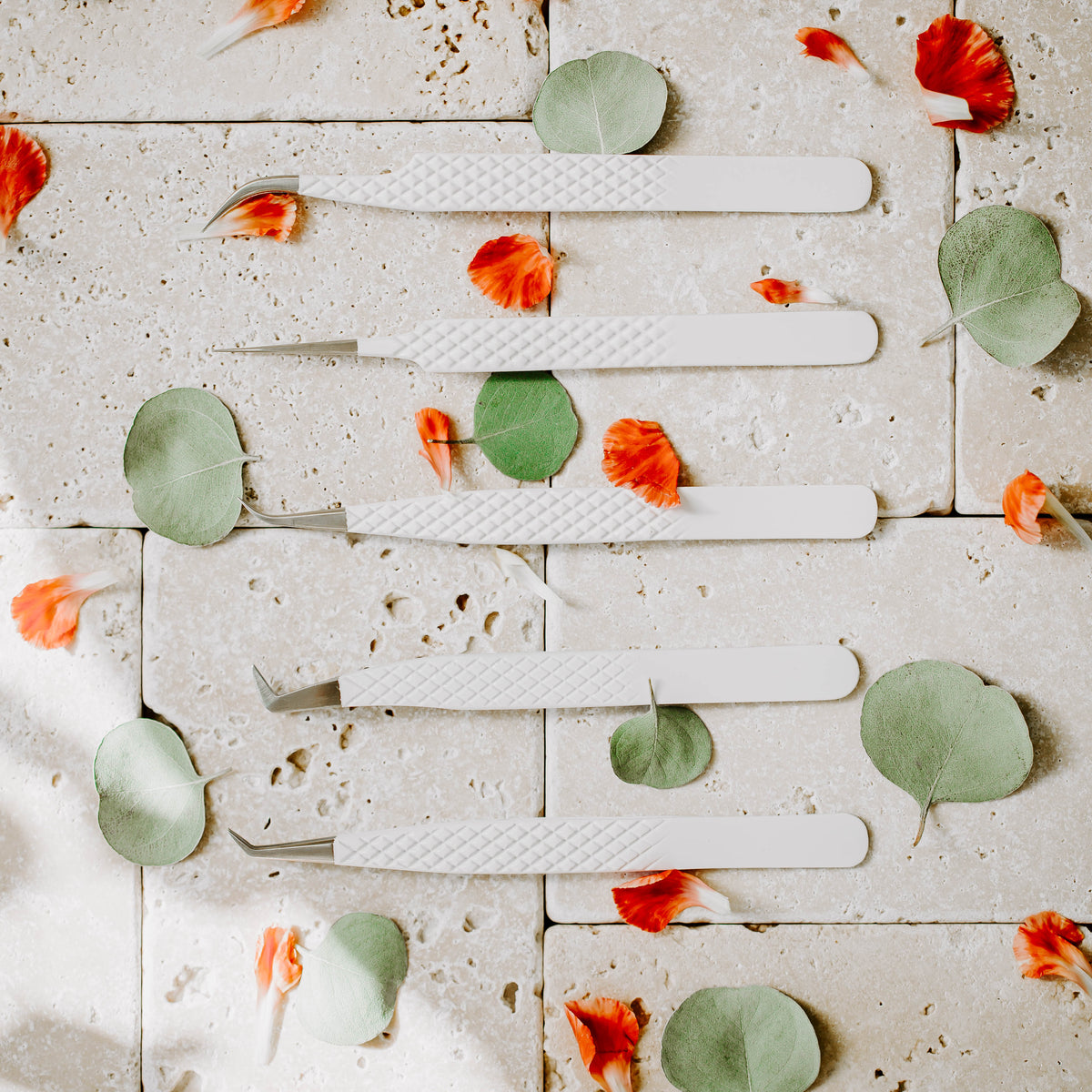 White Tweezers — SoCo Lashes