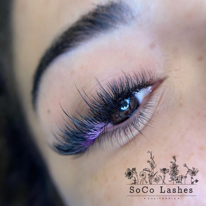 SoCo Lashes Eyelash Extensions Volume Colored 0.07 Mix Tray