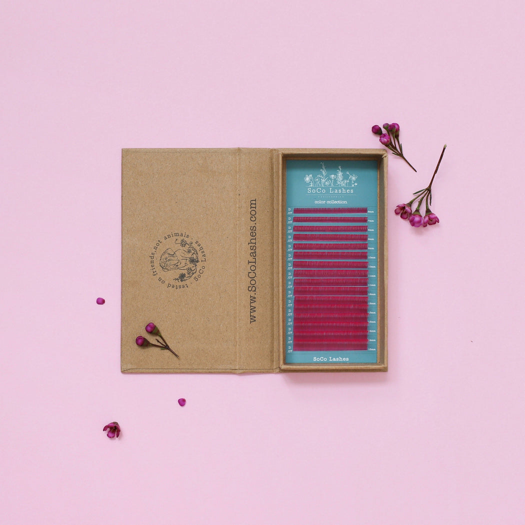 SoCo Lashes Eyelash Extensions Volume Colored 0.07 Mix Tray